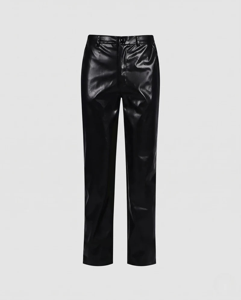 Damen Elegante Kunstlederhose Drune