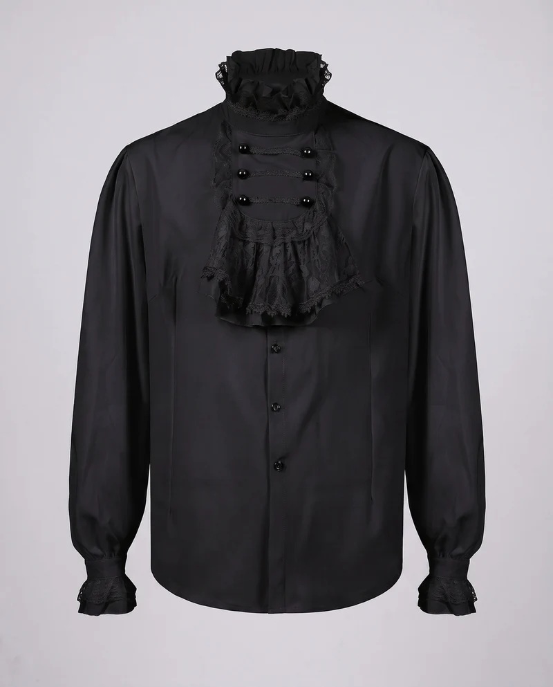 Damen Elegante Rüschenshirt mit hochwertiger Spitze und maßgeschneidertem Schnitt Drune