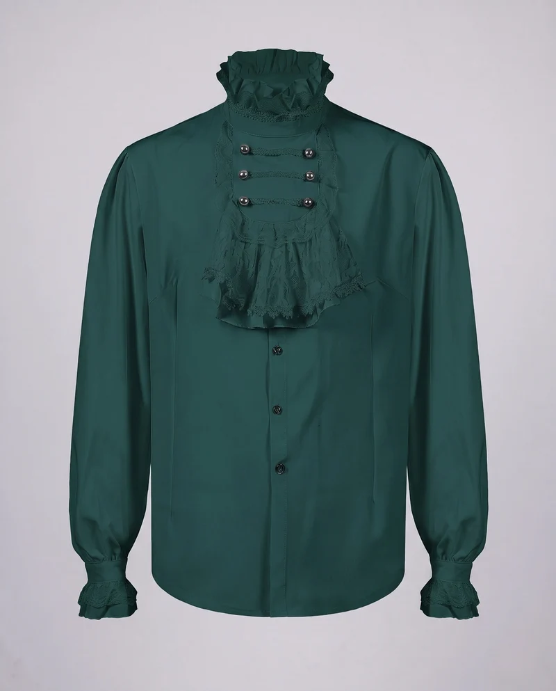 Damen Elegante Rüschenshirt mit hochwertiger Spitze und maßgeschneidertem Schnitt Drune