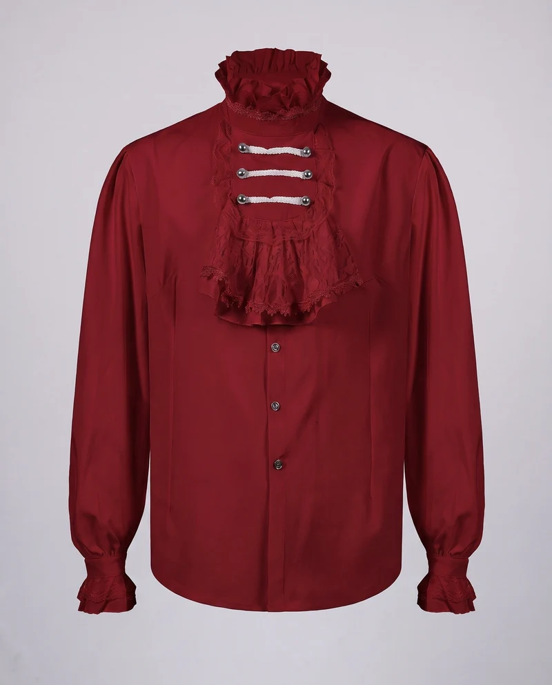 Damen Elegante Rüschenshirt mit hochwertiger Spitze und maßgeschneidertem Schnitt Drune