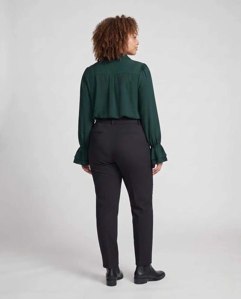 Frauen Elegante Rüschbluse mit Schnürung und Weiten Schwingen Ärmel Drune