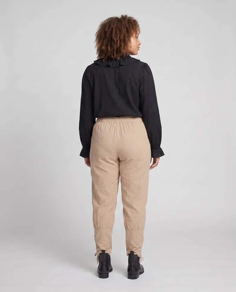 Damen elegante Rüschentop mit Spitzenakzenten Drune