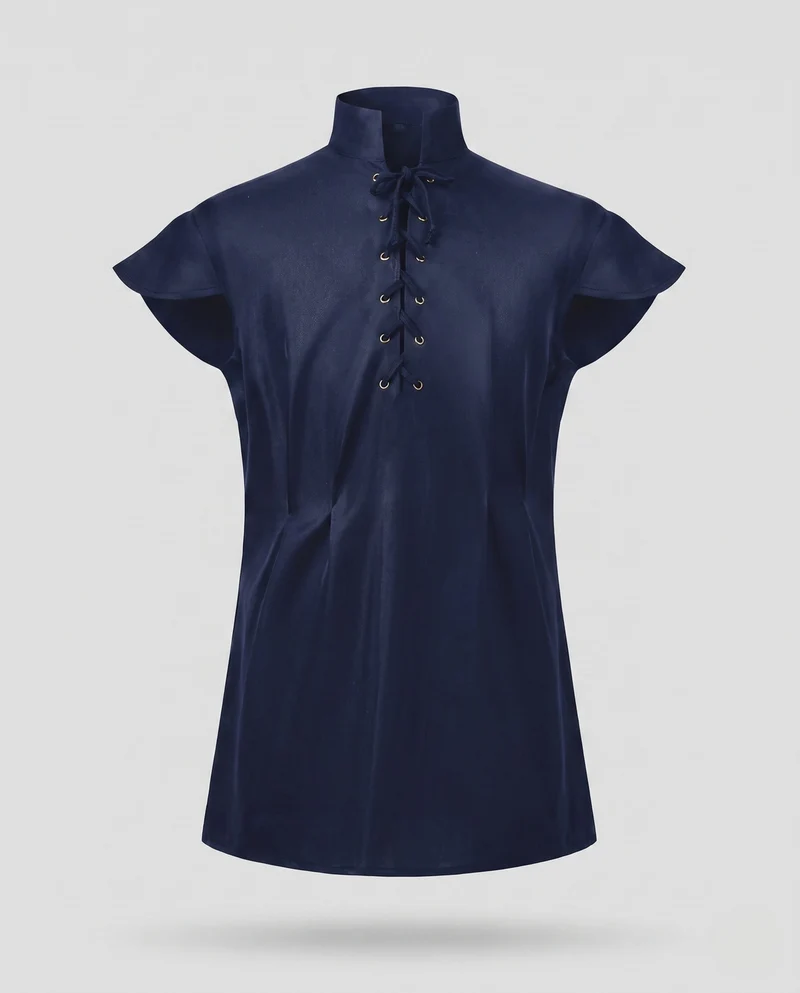Damen elegante Rüschentop mit Spitzenakzenten Drune