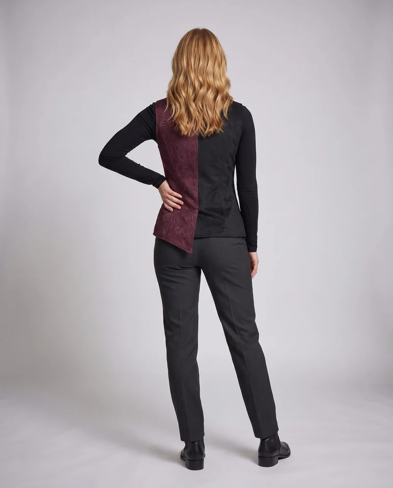 Damen Elegantes West mit Aufwendiger Stickerei Drune