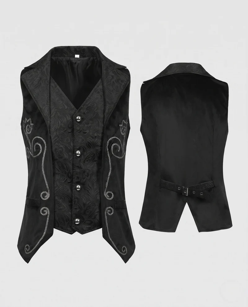 Damen Elegantes West mit Aufwendiger Stickerei Drune