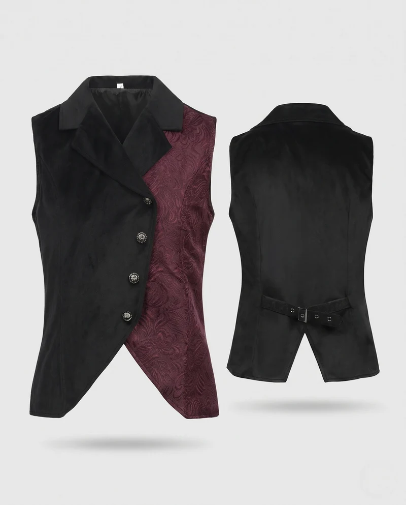 Damen Elegantes West mit Aufwendiger Stickerei Drune