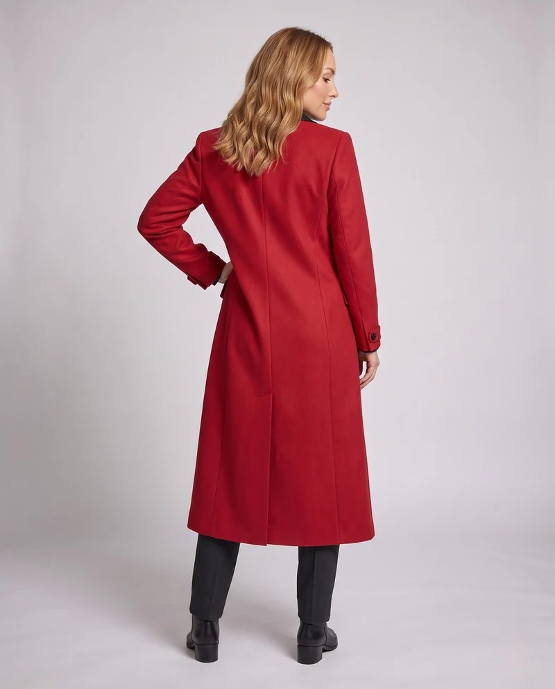 Damen Eleganter Mantel mit doppelter Knopfleiste Drune