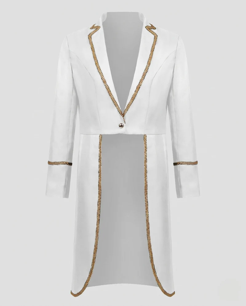 Damen Eleganter Abendmantel mit Künstlerischen Verzierungen Drune