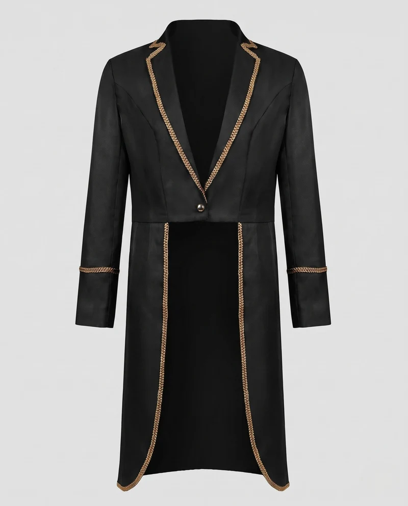 Damen Eleganter Abendmantel mit Künstlerischen Verzierungen Drune