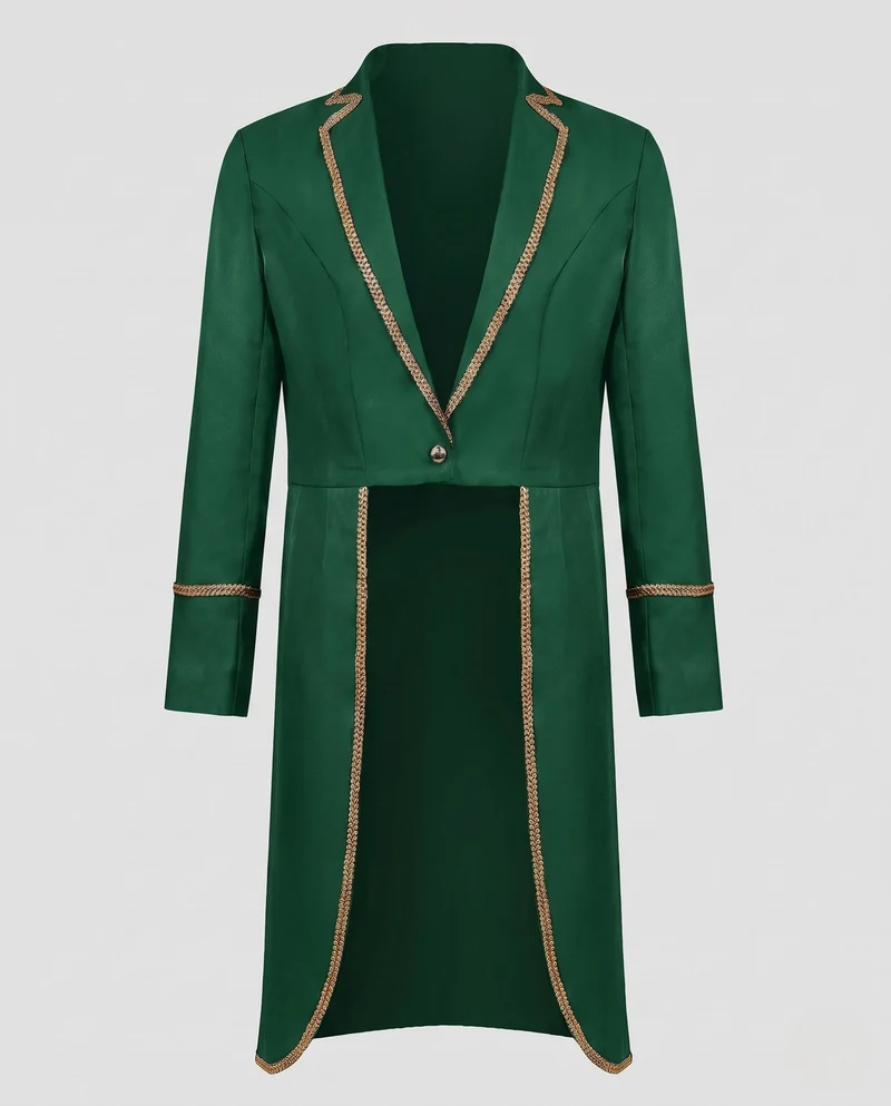 Damen Eleganter Abendmantel mit Künstlerischen Verzierungen Drune