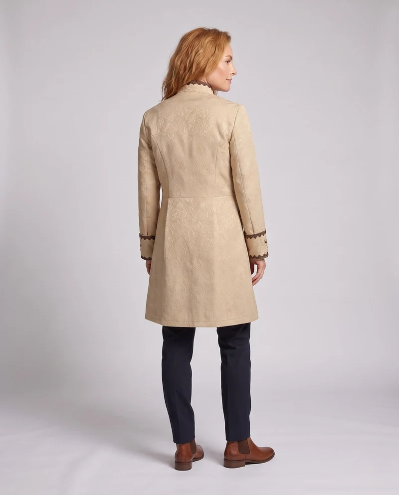 Frauen Eleganter Brokat-Cloak mit Aufwendigen Dekorationen Drune