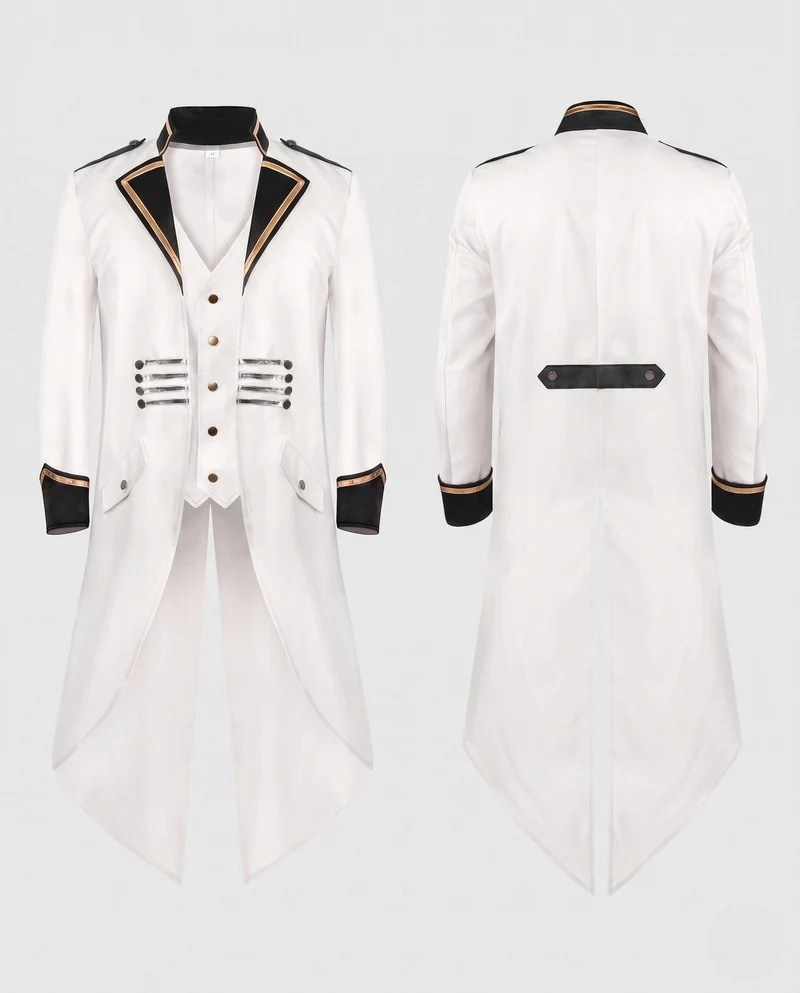 Damen eleganter Frack-Anzug mit detaillierten Applikationen Drune