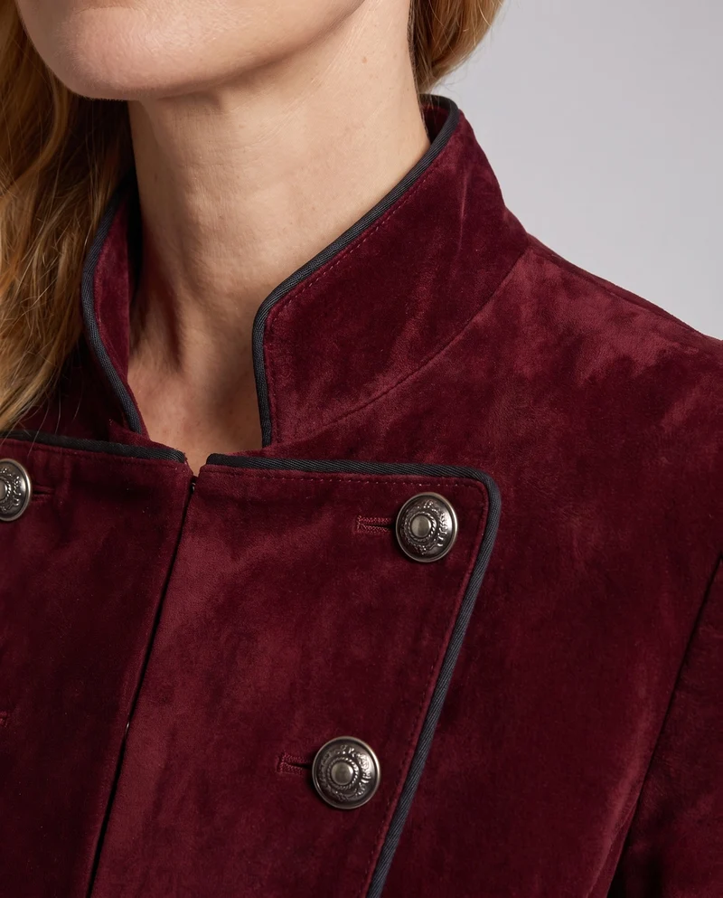 Damen Eleganter Frackmantel mit aufwendigen Knöpfen und asymmetrischem Saum Drune