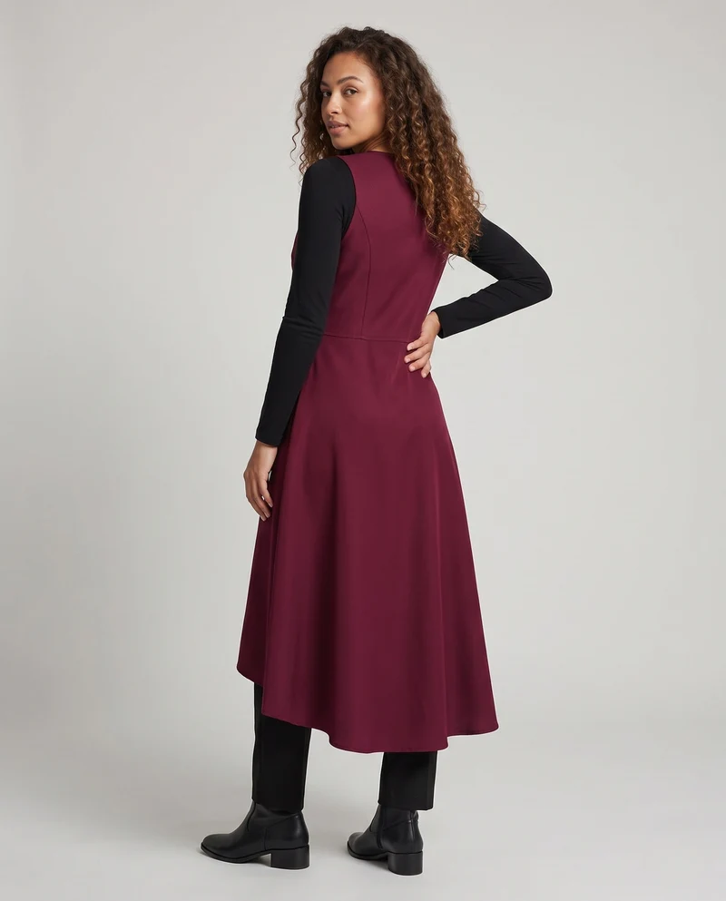 Damen Elegantes Kleid mit Schnürung und asymmetrischem Saum Drune