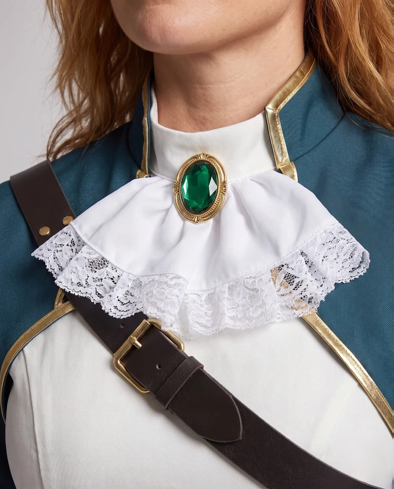 Festliches Cosplay-Kleid für Damen mit Rüschen und detaillierter Bluse Drune