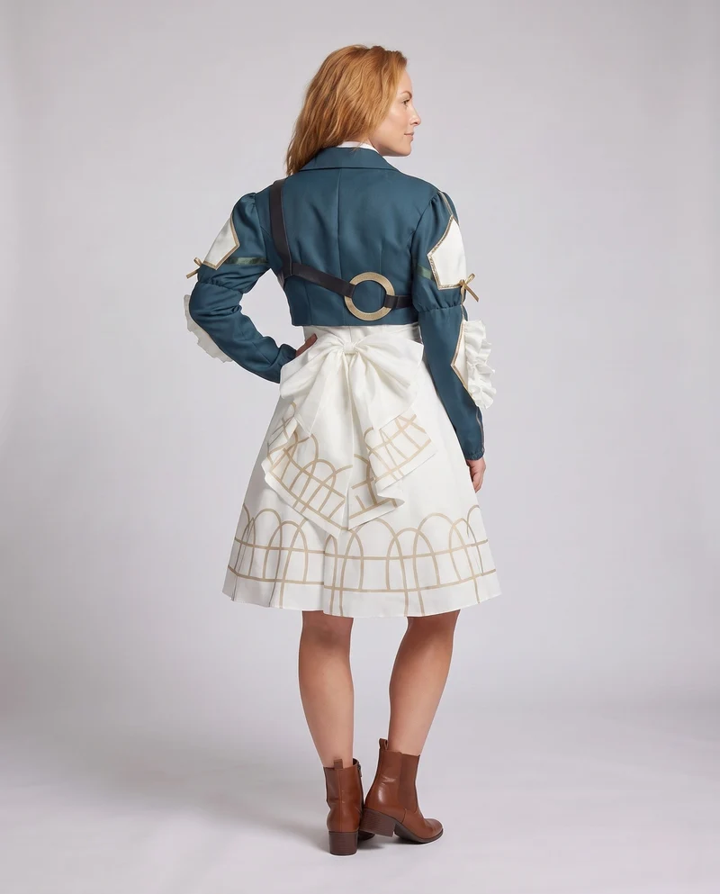 Festliches Cosplay-Kleid für Damen mit Rüschen und detaillierter Bluse Drune