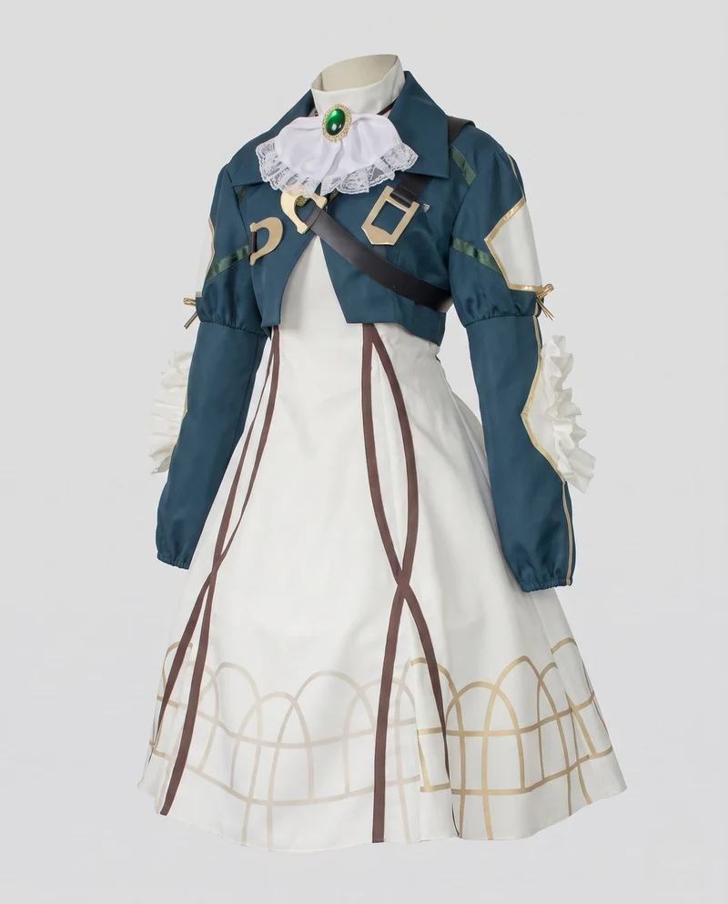 Festliches Cosplay-Kleid für Damen mit Rüschen und detaillierter Bluse Drune