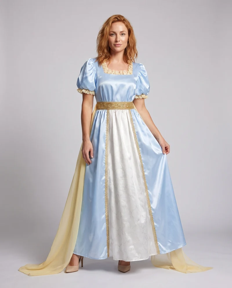 Festliches Dirndl-Kleid für Damen mit großzügigen Puffärmeln und eleganter Satinverzierung Drune