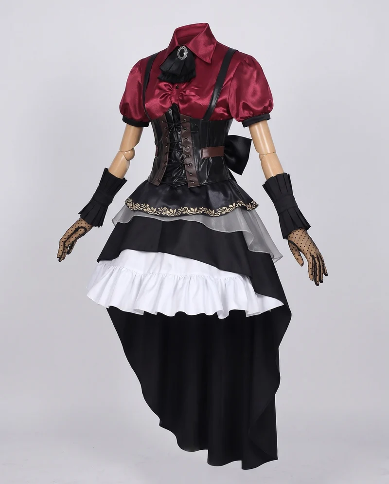 Damen Kostümset mit eleganter Bluse, taillierter Rock und passenden Accessoires Drune