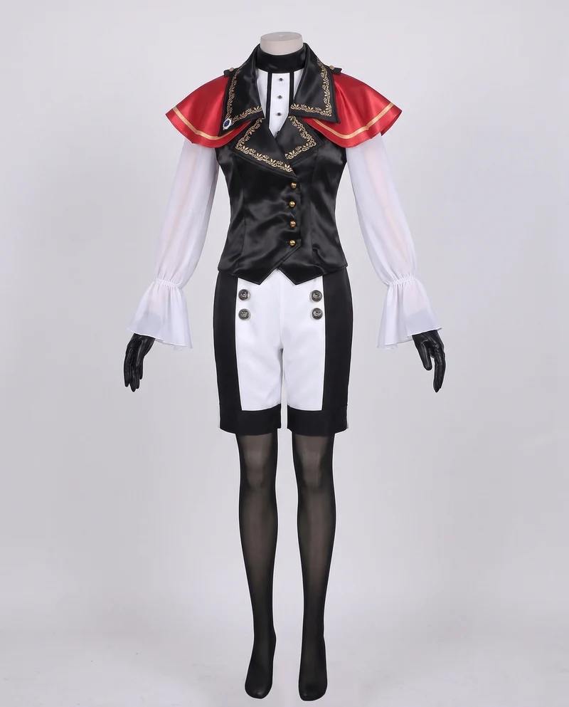 Damen Kostümset mit eleganter Bluse, taillierter Rock und passenden Accessoires Drune