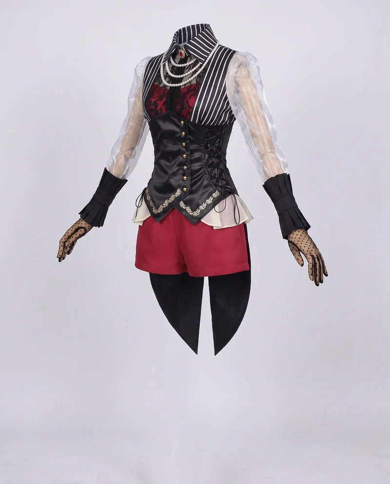 Damen Kostümset mit eleganter Bluse, taillierter Rock und passenden Accessoires Drune