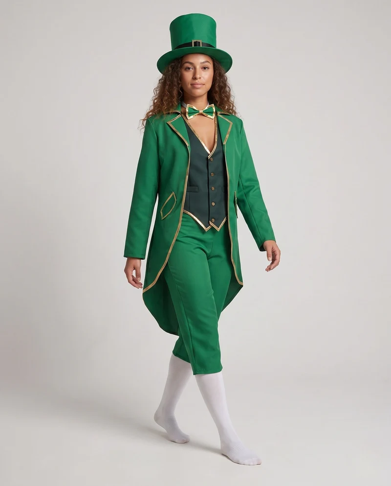Damen Kostümset mit Frackjacke, Hose und Accessoires Drune