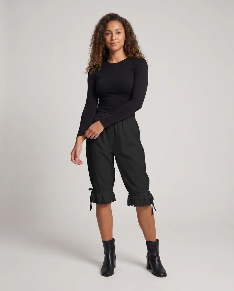 Damen Loose-Fit Harem-Hosen mit Spitze-Details Drune