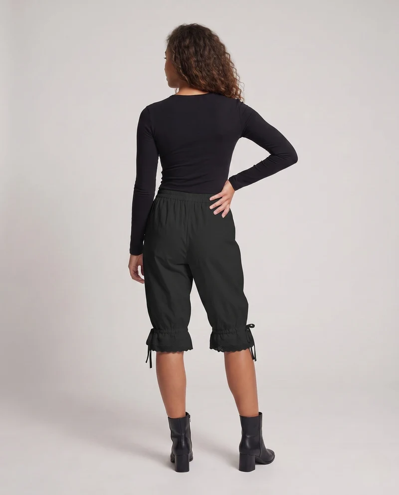 Damen Loose-Fit Harem-Hosen mit Spitze-Details Drune