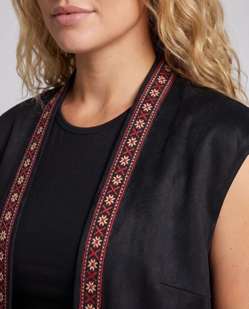 Damen Luxusweste mit aufwendiger Stickerei Drune