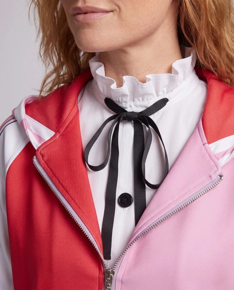 Damen multifunktionale Kapuzenjacke mit bunten Applikationen und Zubehör Drune