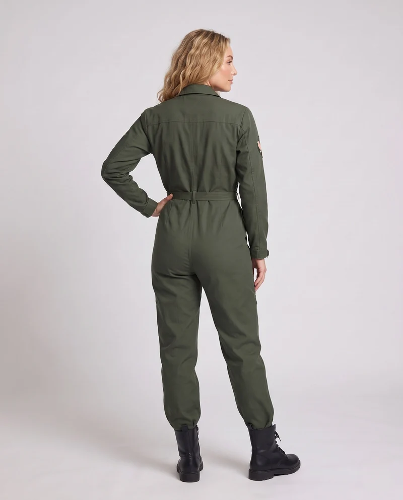 Damen Multifunktions-Overall mit praktischen Taschen und verstellbarem Gürtel Drune
