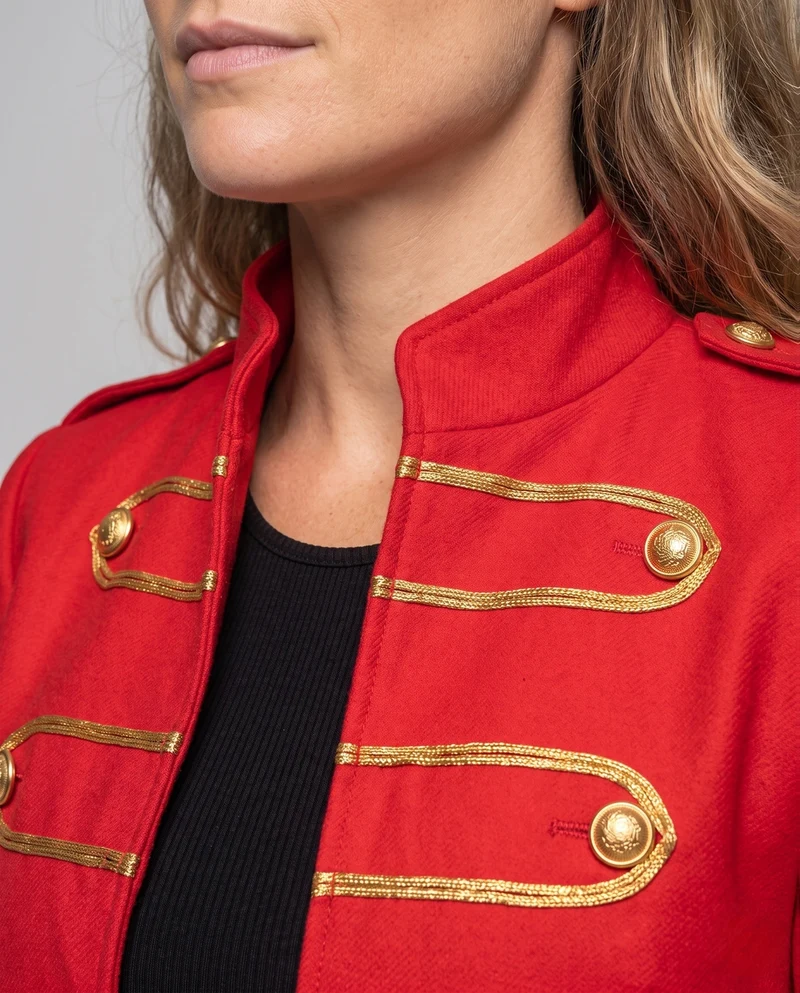 Damen Rüschbluse mit langen Ärmeln und dekorativen Details Drune