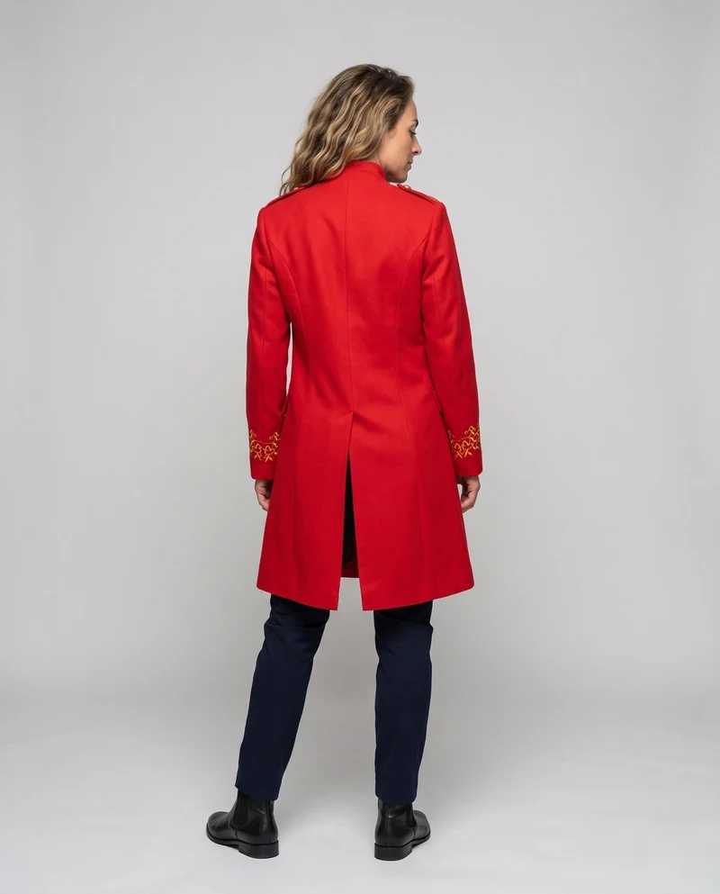 Damen Rüschbluse mit langen Ärmeln und dekorativen Details Drune