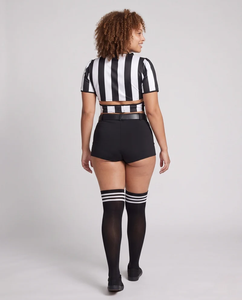 Damen Schiedsrichter Kostüm mit Shorts und Zubehör Drune