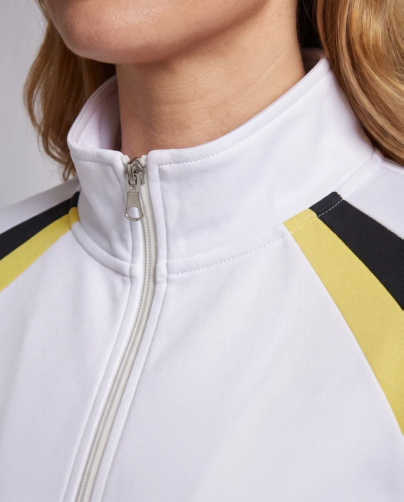 Damen-Trainingsanzug aus atmungsaktiven Materialien mit stylischen Kontrastdetails Drune
