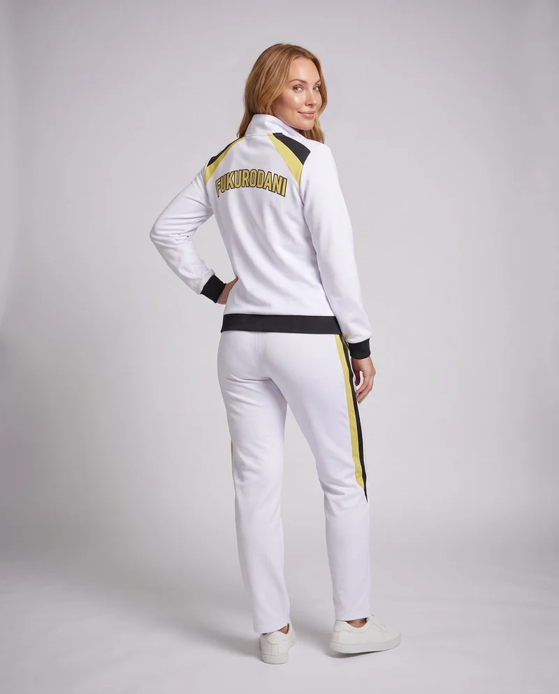 Damen-Trainingsanzug aus atmungsaktiven Materialien mit stylischen Kontrastdetails Drune