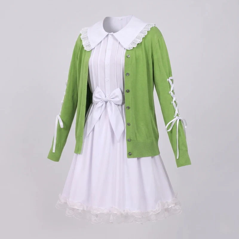 Frauen Sweetheart Kleid mit elegantem Cardigan und passenden Accessoires Drune