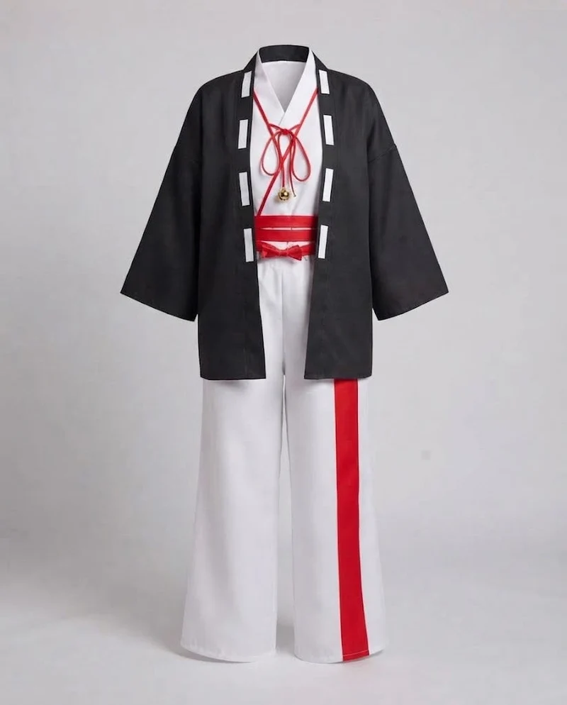 Damen traditionelles Cosplay-Kostüm mit weitem Kragen und ausgestellten Ärmeln Drune