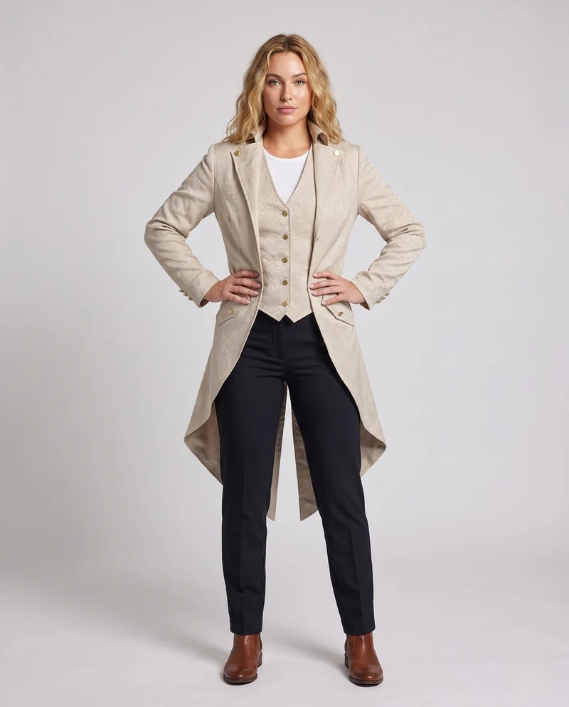 Damen Oversized-Jacke mit künstlerischem Muster und elegantem Knopfverschluss Drune