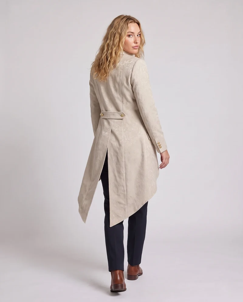 Damen Oversized-Jacke mit künstlerischem Muster und elegantem Knopfverschluss Drune