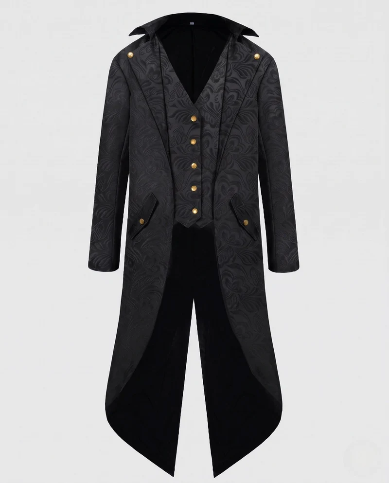Damen Oversized-Jacke mit künstlerischem Muster und elegantem Knopfverschluss Drune