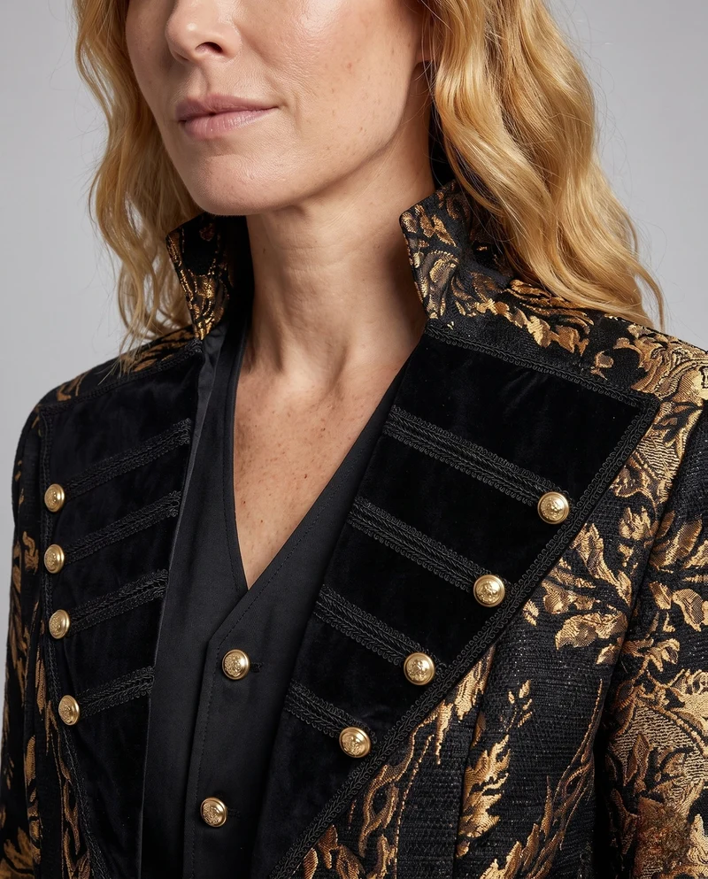 Damen viktorianischer Stil Mantel mit eleganten Verzierungen Drune