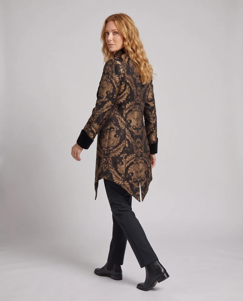 Damen viktorianischer Stil Mantel mit eleganten Verzierungen Drune