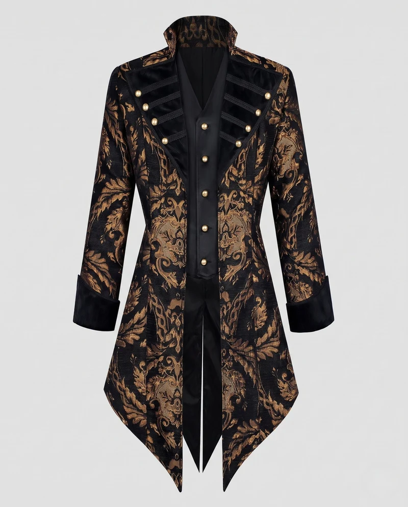 Damen viktorianischer Stil Mantel mit eleganten Verzierungen Drune