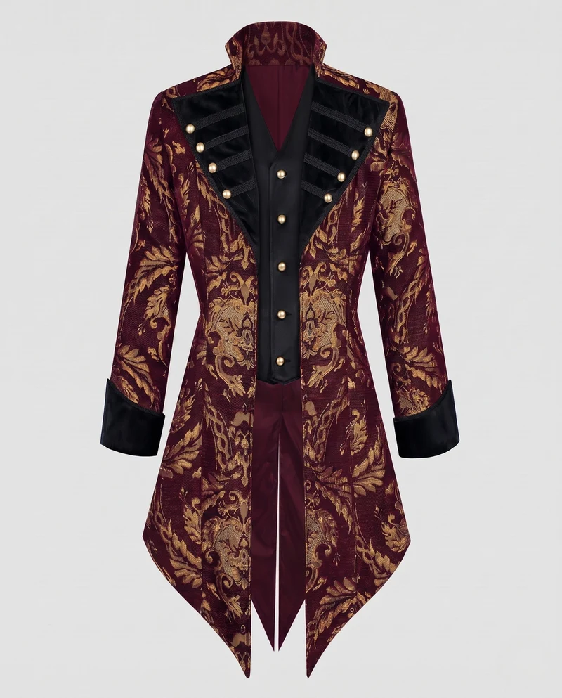 Damen viktorianischer Stil Mantel mit eleganten Verzierungen Drune