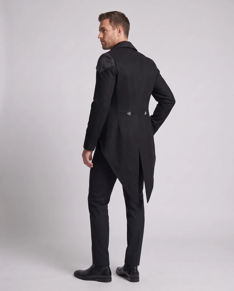 Herren Elegante Gothic Jacke mit aufwendiger Stickerei Drune