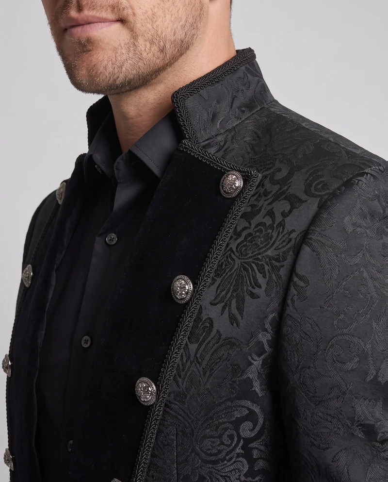 Herren elegante Frack mit komplexen Verzierungen Drune