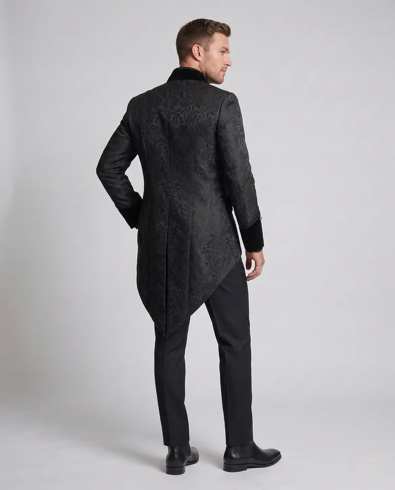 Herren elegante Frack mit komplexen Verzierungen Drune