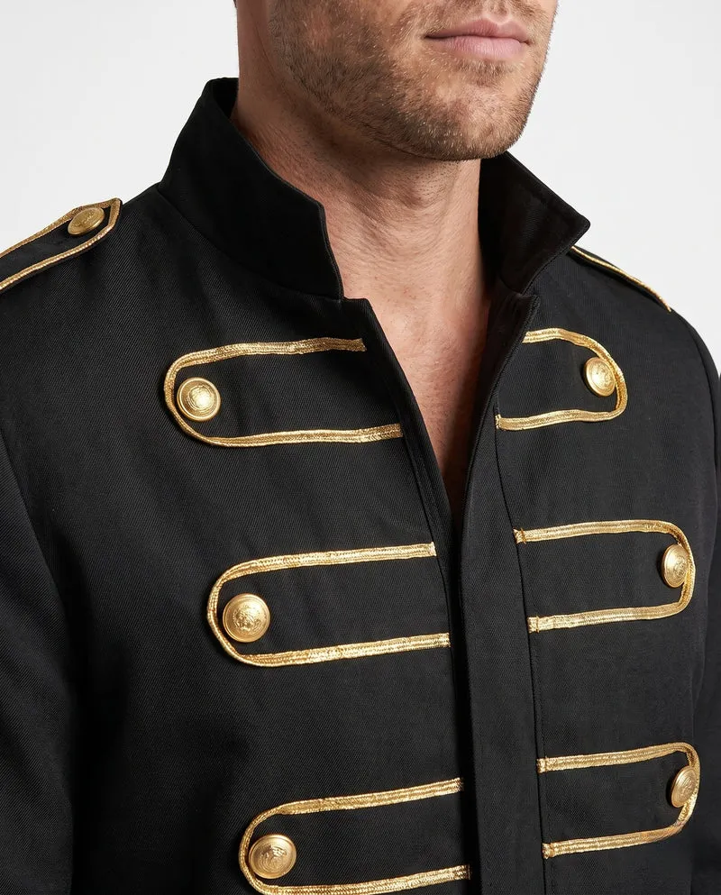 Herren Eleganter Militärstil Mantel mit komplizierten Details Drune