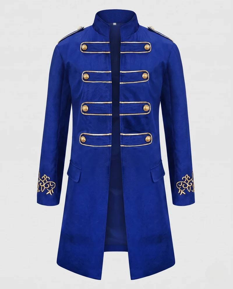Herren Eleganter Militärstil Mantel mit komplizierten Details Drune